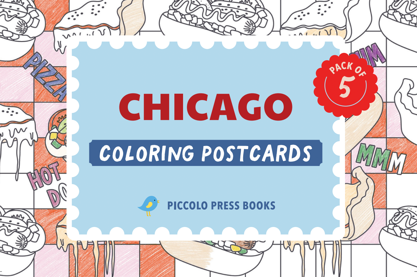 Coloring Postcards: Chicago Edition