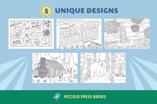 Coloring Postcards: Smoky Mountains National Park Edition