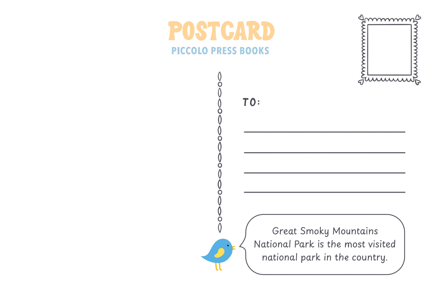 Coloring Postcards: Smoky Mountains National Park Edition