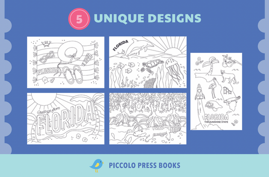 Coloring Postcards: Florida Edition
