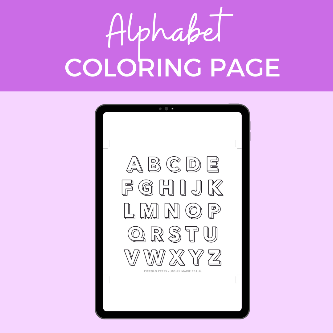 Alphabet Coloring Page Printable
