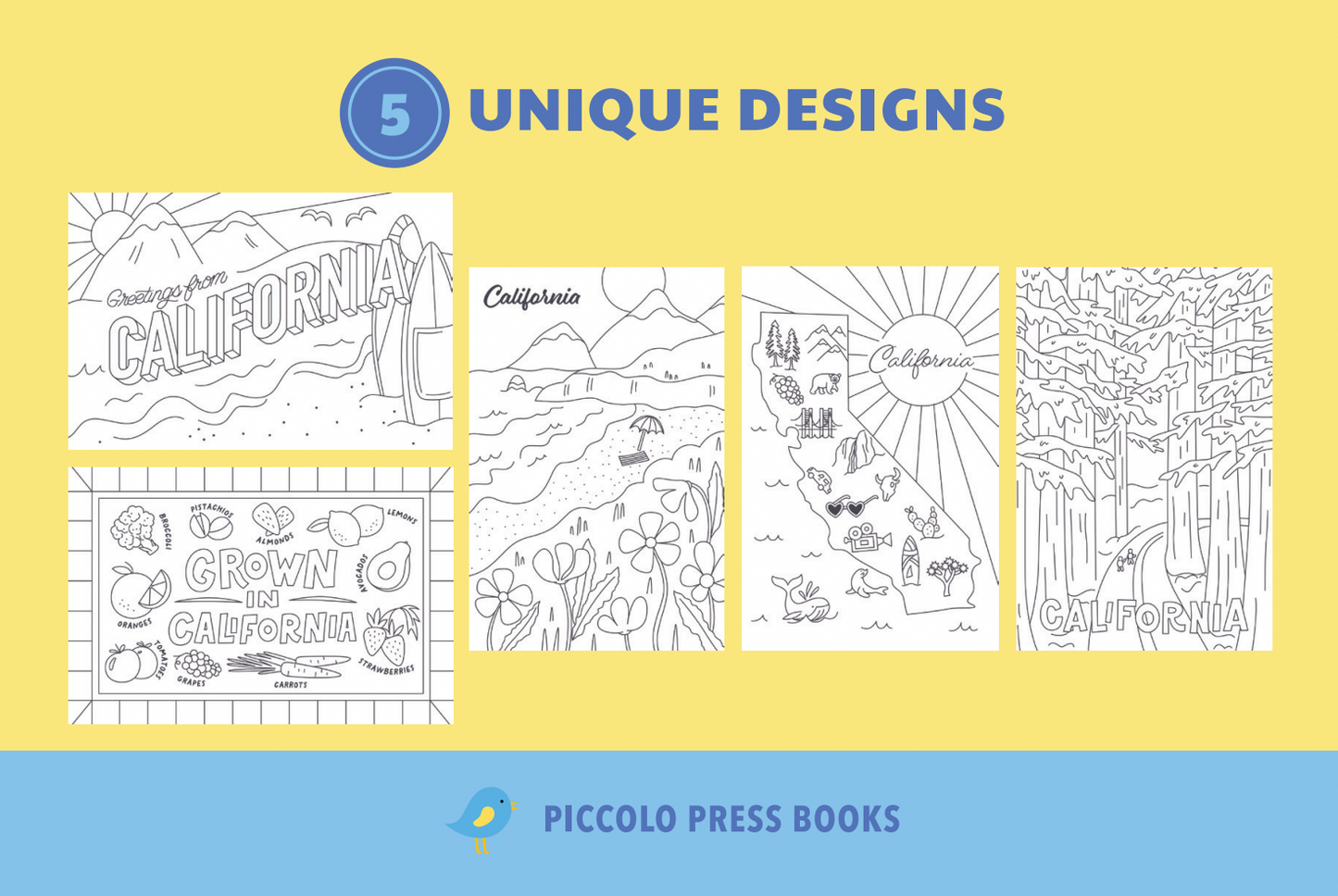 California Coloring Postcards