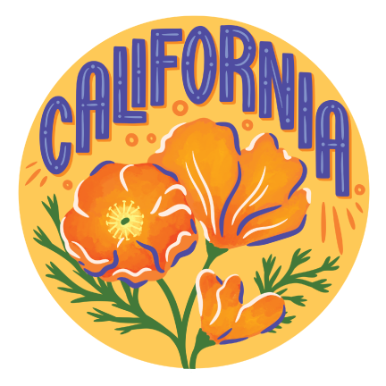 California Poppy Sticker